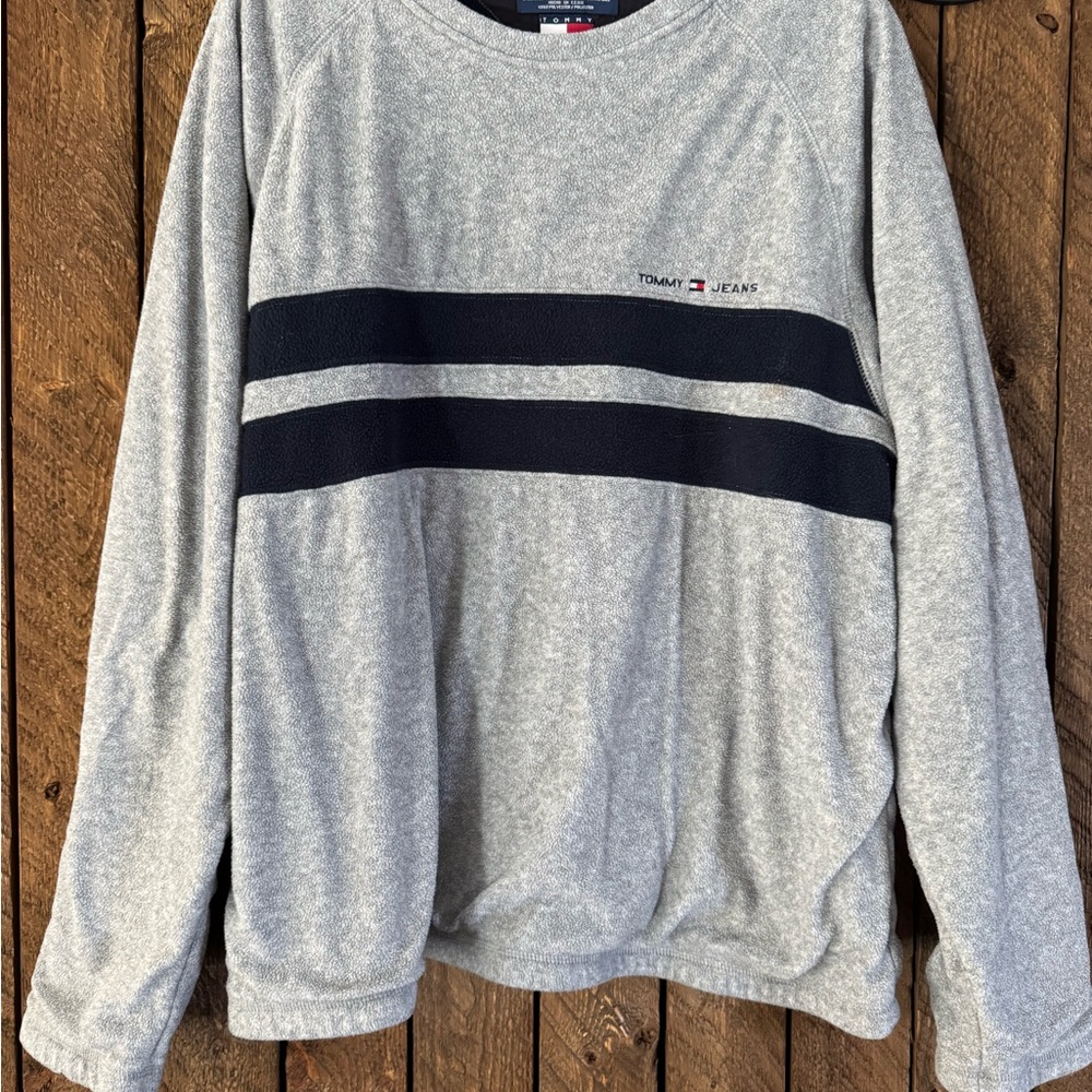 Tommy Hilfiger Gray and Navy Sweatshirt - Picture 1 of 5